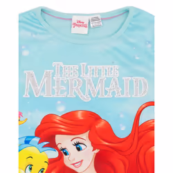 Disney Little Mermaid Short Sleeve Short Leg Pyjama Set (Girls Blue) - 2-3 Years