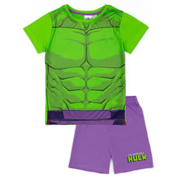 Disney Marvel Short Sleeve Short Leg Pyjama Set (Boys Purple) - 6-7 Years