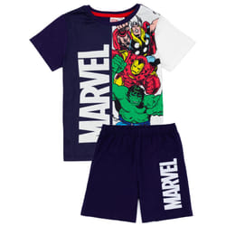 Disney Marvel Short Sleeve Short Leg Pyjama Set (Boys Blue) - 2-3 Years