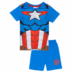 Disney Avengers Short Sleeve Short Leg Pyjama Set (Boys Blue) - 6-7 Years