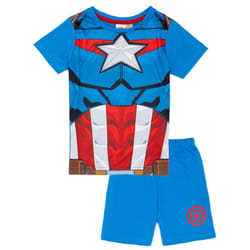 Disney Avengers Short Sleeve Short Leg Pyjama Set (Boys Blue) - 7-8 Years