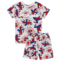 Disney Marvel Short Sleeve Short Leg Pyjama Set (Boys Grey) - 4-5 Years
