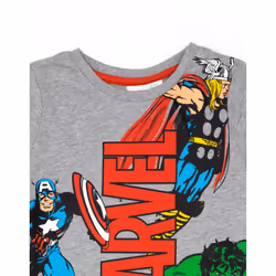 Disney Marvel Short Sleeve Short Leg Pyjama Set (Boys Black) - 6-7 Years