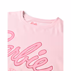 Barbie Short Sleeve Long Leg Pyjama Set (Womens Pink) - Small
