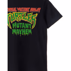 Teenage Mutant Ninja Turtles Short Sleeved T-Shirt (Boys Black) - 7-8 Years