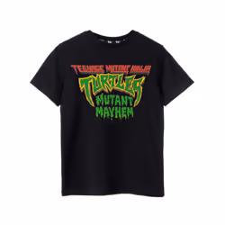 Teenage Mutant Ninja Turtles Short Sleeved T-Shirt (Boys Black) - 13-14 Years