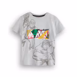 Marvel Short Sleeved T-Shirt (Unisex Kids Grey) - 6-7 Years