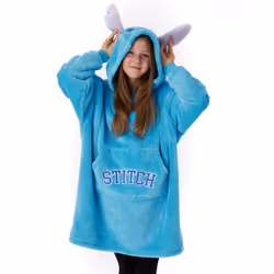 Disney Lilo & Stitch Blanket Hoodie (Girls Blue) - 9-13 Years