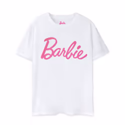 Barbie Short Sleeved T-Shirt (Womens White) - XX-Large