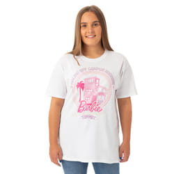 Barbie Short Sleeved T-Shirt (Womens White) - XX-Large
