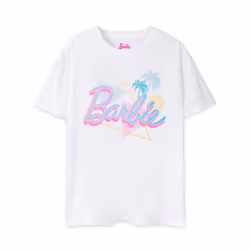 Barbie Short Sleeved T-Shirt (Womens White) - Small