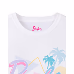 Barbie Short Sleeved T-Shirt (Womens White) - Large