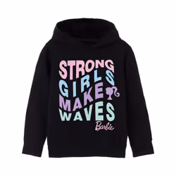 Barbie Hoodie (Girls Black) - 5-6 Years