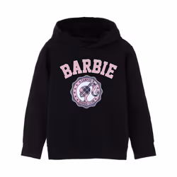 Barbie Hoodie (Girls Black) - 9-10 Years