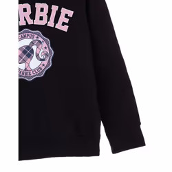 Barbie Hoodie (Girls Black) - 9-10 Years