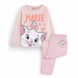 Disney Long Sleeve Long Leg Pyjama Set (Girls Pink) - 6-7 Years