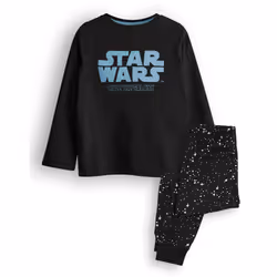 Star Wars Long Sleeve Long Leg Pyjama Set (Boys Black) - 5-6 Years