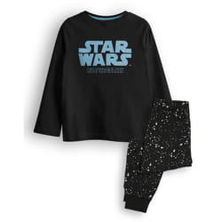 Star Wars Long Sleeve Long Leg Pyjama Set (Boys Black) - 5-6 Years