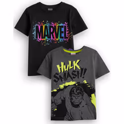 Marvel Short Sleeved T-Shirt (Boys Black) - 7-8 Years