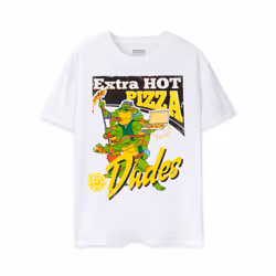 Teenage Mutant Ninja Turtles Short Sleeved T-Shirt (Mens White) - Small