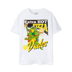 Teenage Mutant Ninja Turtles Short Sleeved T-Shirt (Mens White) - Medium