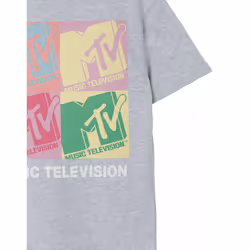 MTV Short Sleeved T-Shirt (Girls Grey) - 7-8 Years