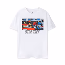 Star Trek Short Sleeved T-Shirt (Mens White) - X-Large