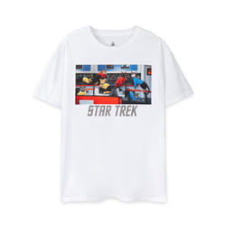 Star Trek Short Sleeved T-Shirt (Mens White) - X-Large