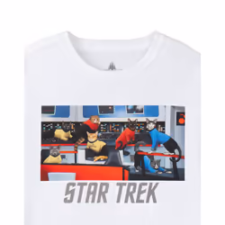 Star Trek Short Sleeved T-Shirt (Mens White) - X-Large