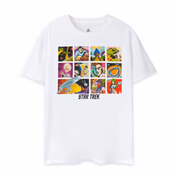 Star Trek Short Sleeved T-Shirt (Mens White) - Large