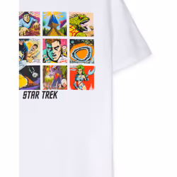 Star Trek Short Sleeved T-Shirt (Mens White) - Large