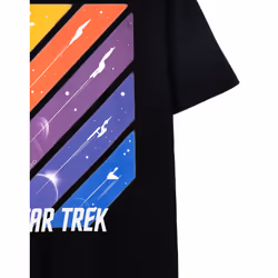 Star Trek Short Sleeved T-Shirt (Mens Black) - X-Large