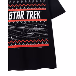 Star Trek Short Sleeved T-Shirt (Mens Black) - XXX-Large
