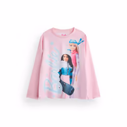 Barbie Long Sleeve Long Leg Pyjama Set (Girls Pink) - 3-4 Years