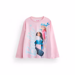 Barbie Long Sleeve Long Leg Pyjama Set (Girls Pink) - 11-12 Years