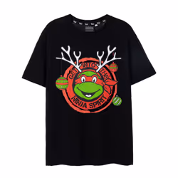 Teenage Mutant Ninja Turtles Short Sleeved T-Shirt (Mens Black) - Large