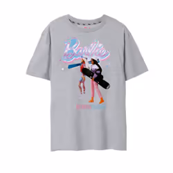 Barbie Short Sleeved T-Shirt (Womens Grey) - Large