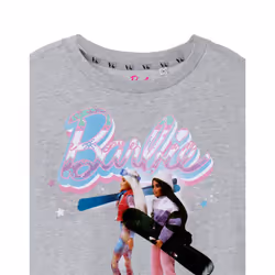 Barbie Short Sleeved T-Shirt (Womens Grey) - Large