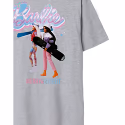 Barbie Short Sleeved T-Shirt (Womens Grey) - Large