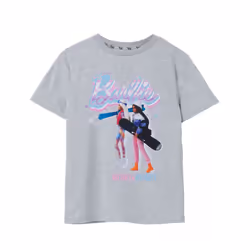 Barbie Short Sleeved T-Shirt (Girls Grey) - 7-8 Years