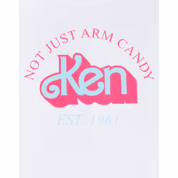 Barbie Short Sleeved T-Shirt (Mens White) - Large