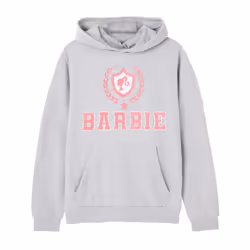 Barbie Hoodie (Womens Grey) - Large