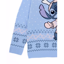 Disney Christmas Jumper (Womens Blue) - Medium