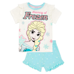 Disney Frozen Short Sleeve Short Leg Pyjama Set (Girls Multicoloured) - 7-8 Years