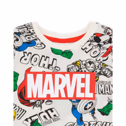 Marvel Short Sleeve Short Leg Pyjama Set (Boys White) - 6-7 Years