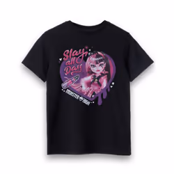 Monster High Short Sleeved T-Shirt (Girls Black) - 3-4 Years