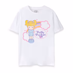 Polly Pocket Short Sleeved T-Shirt (Womens White) - XXX-Large