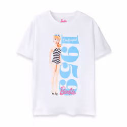 Barbie Short Sleeved T-Shirt (Womens White) - XX-Large