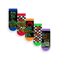 Teenage Mutant Ninja Turtles Calf Socks Set of 5 (Boys Multicoloured) - 9-12 UK Child