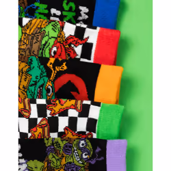 Teenage Mutant Ninja Turtles Calf Socks Set of 5 (Boys Multicoloured) - 9-12 UK Child